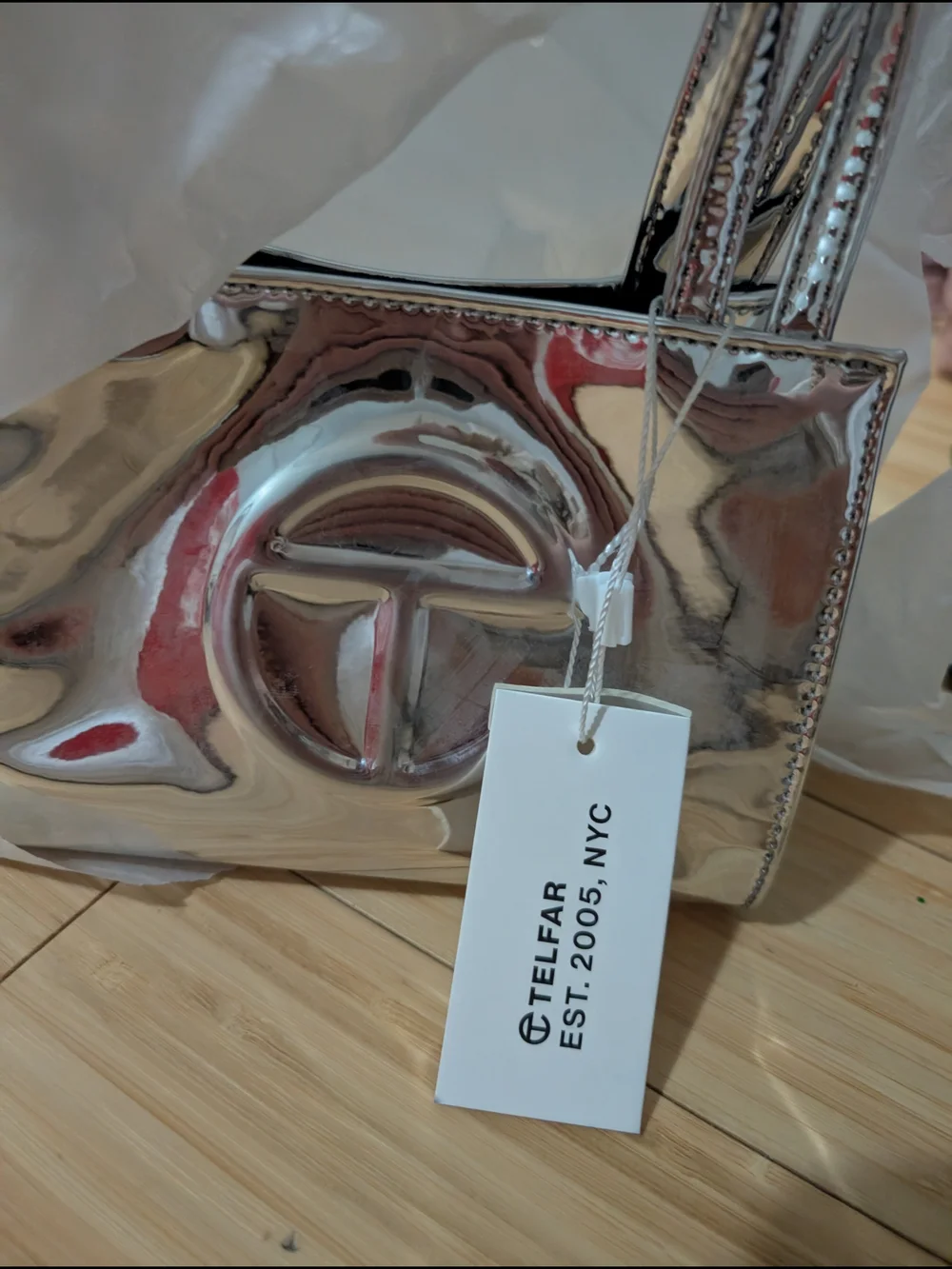 Telfar Silver Small Bag - Mirror